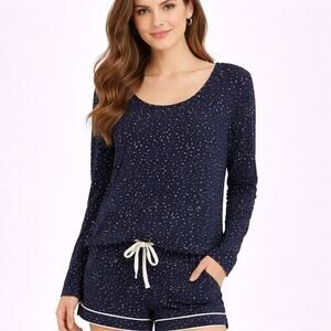 Eberjey Gisele Pajama Top S Long Sleeve Soft Modal Lounge Sleepwear